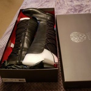 Vince camuto black tall boots size 10